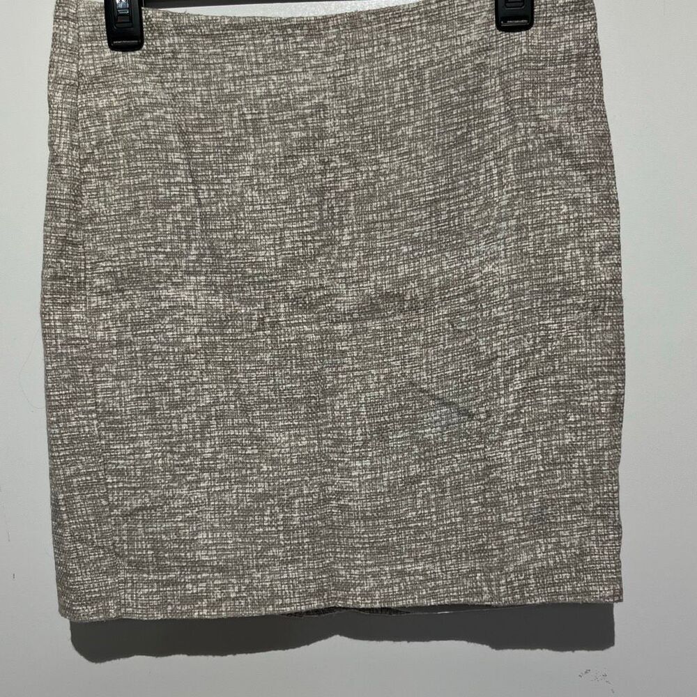 Banana Republic Women's Gray White Tweed Lined Straight Pencil Skirt Size 6‎